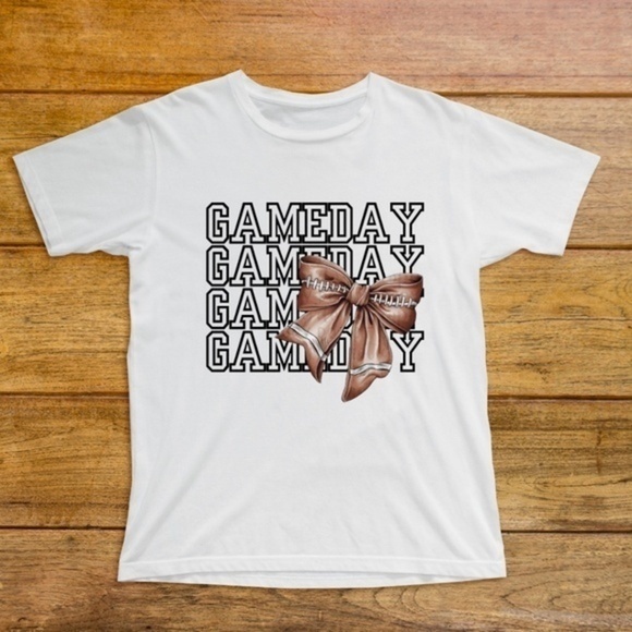 Hand Crafted Tops - Football Game Day Graphic T Shirt